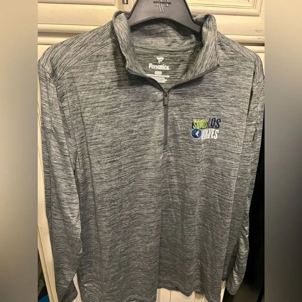 Minnesota Timberwolves LOS WOLVES 1/4 Zip Pullover Shirt Fanatics LG
